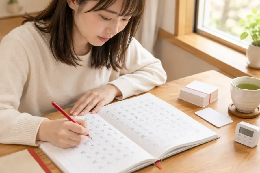Student preparing for the JLPT and BJT Japanese exams